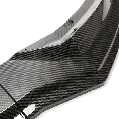 Solid Spare Front Bumper Body Lip Set For 2017-2023 Tesla Model 3 Carbon Style Splitter 3Pcs