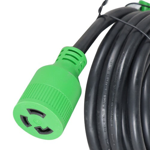 Solid Spare 3 Prong 30A 15FT Generator Extension Cord 125V NEMA L5-30P/R Twist Lock