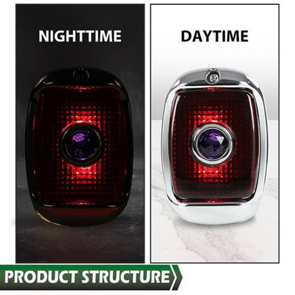 Solid Spare Fit For 1940-1953 Chevy GMC Truck Rear Blue Dot Tail Lamps License Plate Lights