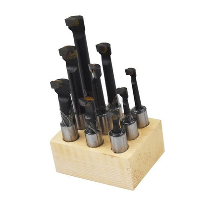 Solid Spare 1/2" BORING BAR SET PRO QUALITY 9 PCS CARBIDE TIPPED BARS 1/2" SHANK LATHE TOOL