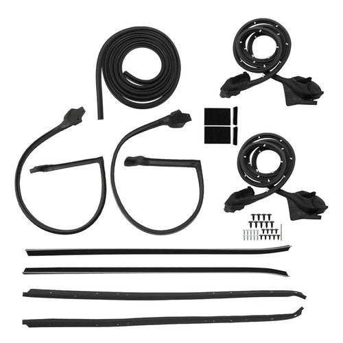 Solid Spare Rubber Black Fit For 1970-1981 Pontiac Firebird Window Outer Pressure Strip+Seal