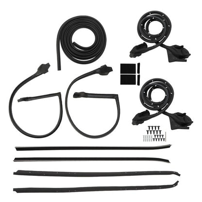 Solid Spare Rubber Black Fit For 1970-1981 Pontiac Firebird Window Outer Pressure Strip+Seal