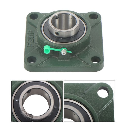 Solid Spare 4pcs UCF206-20 Pillow Block Flange Bearing 1-1/4" Bore 4 Bolt Solid Base