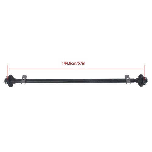 Solid Spare 4 lug-4' 57' Hub Face Trailer Axle w/ U-Bolt Kit 2000lbs For trailers RVs trucks