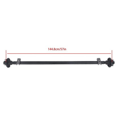 Solid Spare 4 lug-4' 57' Hub Face Trailer Axle w/ U-Bolt Kit 2000lbs For trailers RVs trucks