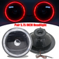 Pair 7" LED Headlights Headlamps Red DRL fit Pontiac Firebird 1970 1971 72-1976
