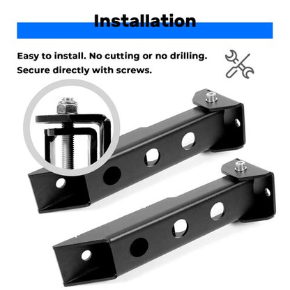 Solid Spare Pair Rear Tailgate Door Hinges Set Powder Coated for Jeep Wrangler JK 2007-2018