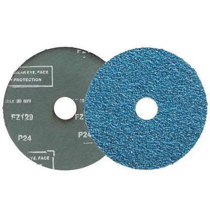 Solid Spare 25 Pack 5 x 7/8 24 Grit Zirconia Resin Fiber Grinding and Sanding Discs