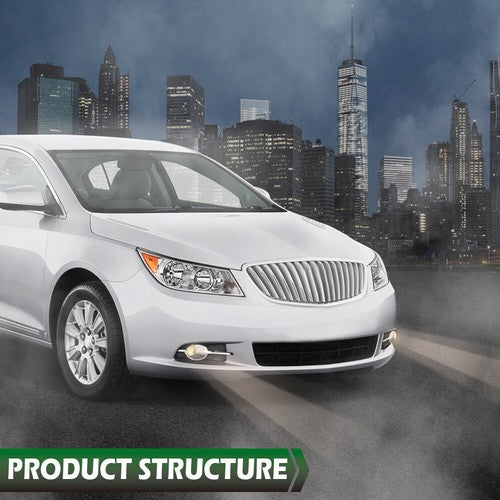 Solid Spare Fit For 2010-2013 Buick LaCrosse Bumper Fog Lights Driving Lamps w/ Bulbs+Bezel