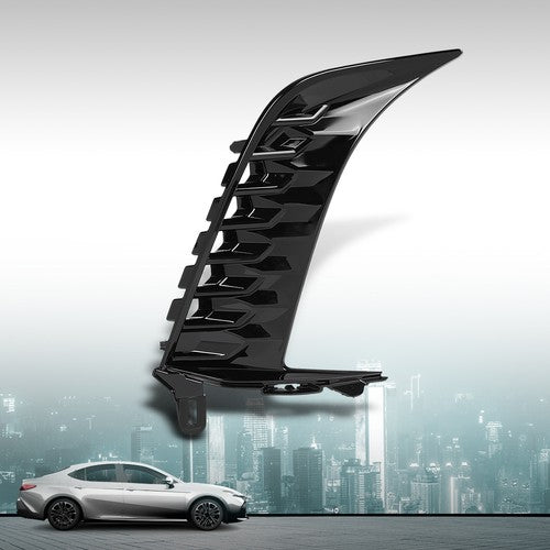 Solid Spare Front Bumper Trim W/o Sensor Hole Fit For 2025 Toyota Camry SE Sedan Right Side