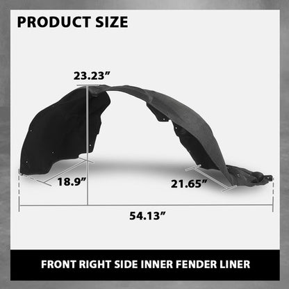 Solid Spare Front Fender Liner Splash Shield Right Side Fit For 2017-2025 Cadillac XT5