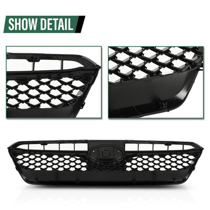 Solid Spare Front Upper Bumper Grille Honeycomb Grill Fit For 2015-2017 Subaru WRX STI