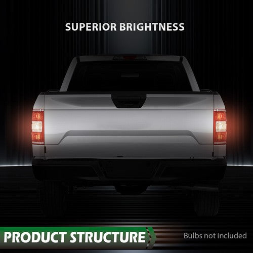 Solid Spare Fit For 18-2020 Ford F-150 Pickup Left Side Rear Tail Light Brake Lamp w/o Bulb