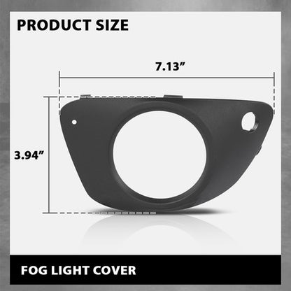 Solid Spare Front Bumper Fog Light Bezel Lamp Trim Left Fit For 2015-2018 Porsche Macan