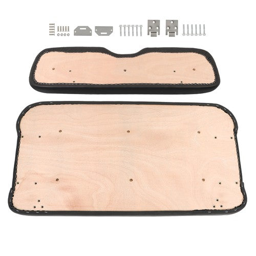 Solid Spare For EZGO Medalist TXT Golf Cart 1994-2013 Black Front Seat Cushion with Hardware