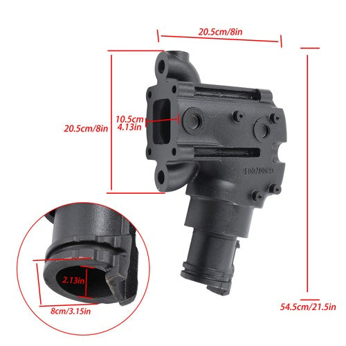 Solid Spare For Mercruiser Exhaust Manifold Elbow 864591T02 4.3 5.0 5.7 V6 & V8 GM Engines