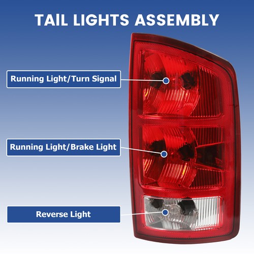 Solid Spare Passenger Right Side Tail Light Lamp For 2002-2006 Dodge Ram 1500 2500 3500