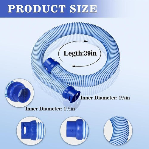 6 Pack 39" Pool Cleaner Hose for Zodiac MX6 MX8 X7 T3 T5 R0527700 Replacement