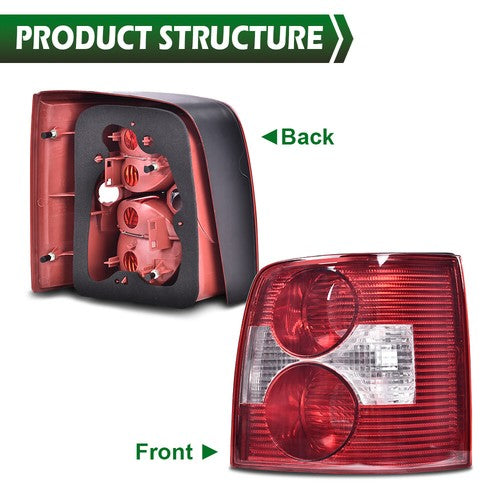 Solid Spare Fit For 2000-2005 Volkswagen Passat B5 Wagon Tail Lights Brake Lamps Left+Right
