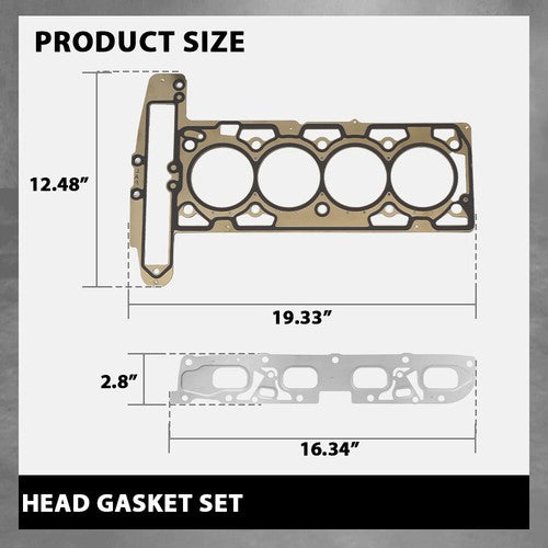 Solid Spare Head Gasket Set Fit For 2010-2017 Chevrolet Equinox Buick GMC 2.4L