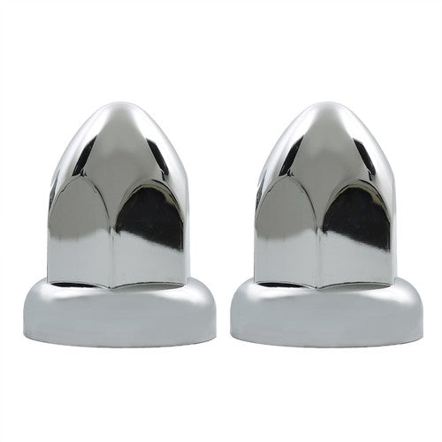 Solid Spare 40pcs ABS Chrome 33mm Push-on Bullet Flanged Lug Nut Covers for Semi Trucks