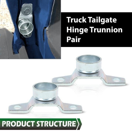 Solid Spare Fit For 1967-1972 Chevy C10 K10 Truck Fleetside Tailgate Trunnion Hinge Set