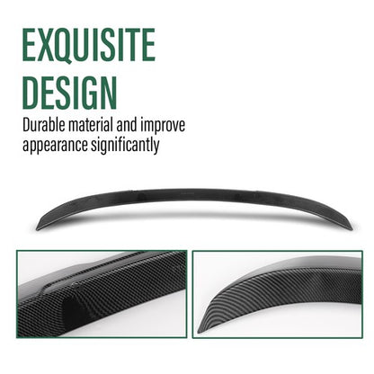 Solid Spare Fit For 11-17 BMW F10 5 Series M5 Rear Trunk Spoiler Wing Carbon Look PSM Style
