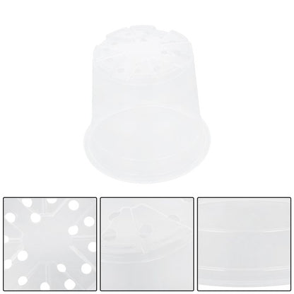 Solid Spare 36-Pack 6.7/5/4/3.5 Inch Reinforced Clear Nursery Pots Plastic Plant Flower Pots