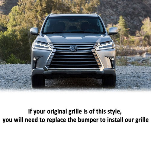 Fits 2016-2021 Lexus LX570 Conversion F-Sport Style Front Bumper Grille