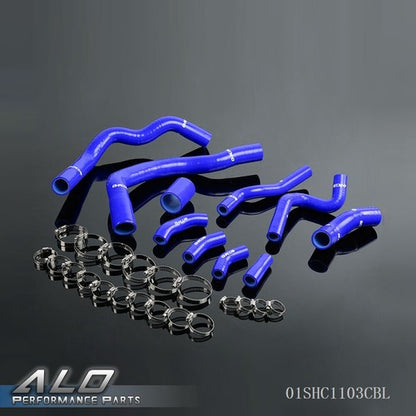 Solid Spare Blue Silicone Radiator Hose+Clamps Kit Fit For 2001-2006 BMW Mini Cooper S R53