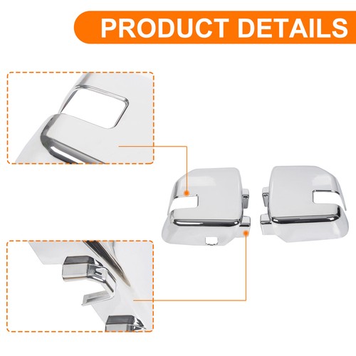 Solid Spare Full Chrome Mirror+ Handle Cover For Ford F250 F350/450/550 Super Duty 2017-2022