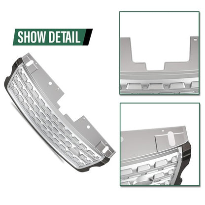 Solid Spare Front Grille Fit For 2013-2016 2017 Land Rover Range Rover Chrome Grill LR055880