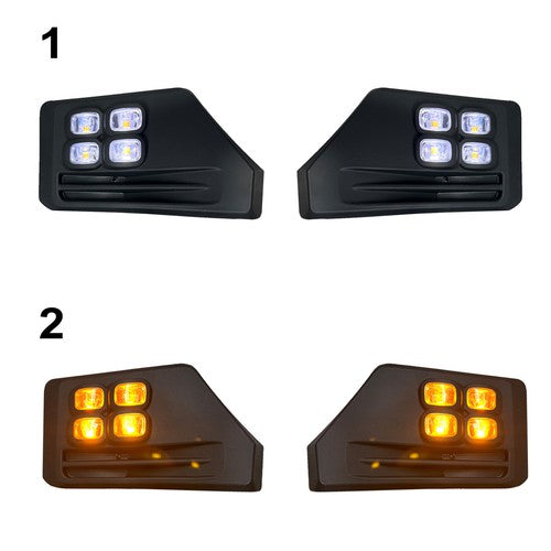 LED Fog Lights For 2019 2020-2024 Toyota Rav4 Adventure/TRD 4-Eyes Bi-color Lamp