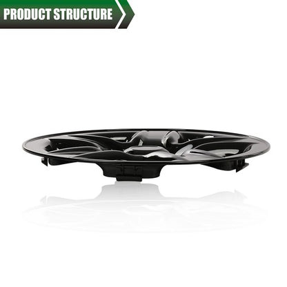 Solid Spare Fit For 06-12 Toyota RAV4 2pcs 17" Wheel Skin Hub Cap Full Rim Cover Black