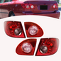 4PCS Rear Tail Lights Lamp Clear & Red Lens For 2003 04 2005-2008 Toyota Corolla