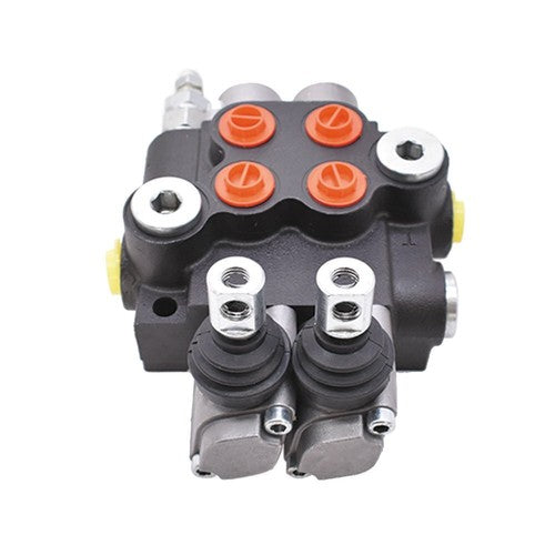 Solid Spare Hydraulic Control Valve Double Acting 2 Spool 13 GPM 3600 PSI SAE Ports