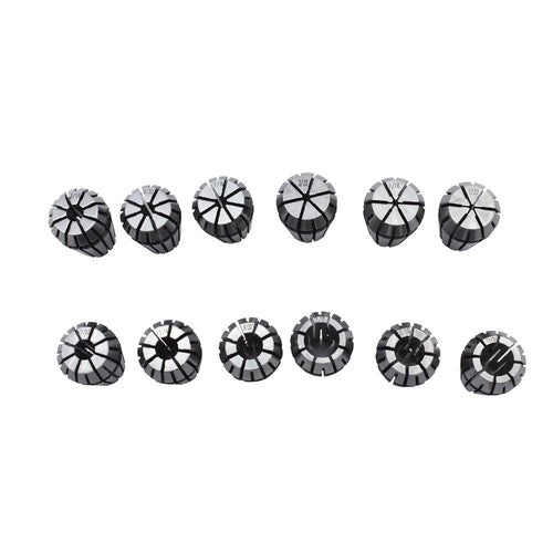 Solid Spare 12Pcs ER16 1/32"-3/8" Spring Collet Set For CNC Milling Lathe Tool
