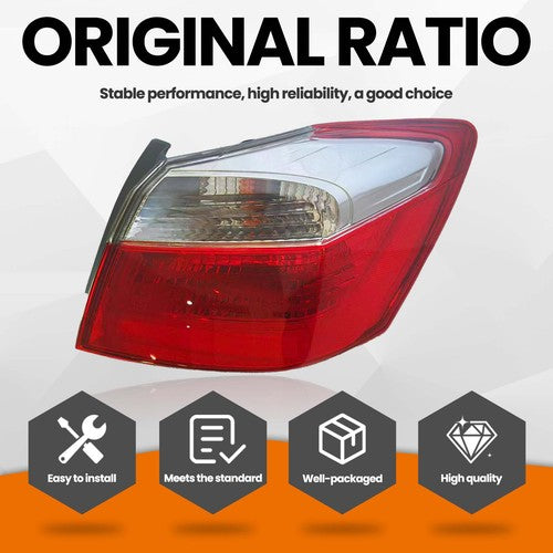 For 2013-2015 Honda Accord Sedan EX LX Sport Halogen Outer Tail Light Right Side