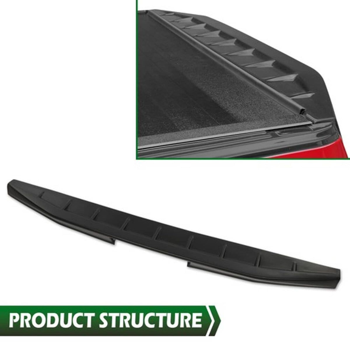Solid Spare New Fit For Ford F-150 F150 2015-2020 Black ABS Rear Tailgate Top Wing Spoiler