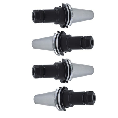 Solid Spare 4 Chucks Tool Holder Set CAT40-ER20 Collet Chucks W. 4" Long Gage Length