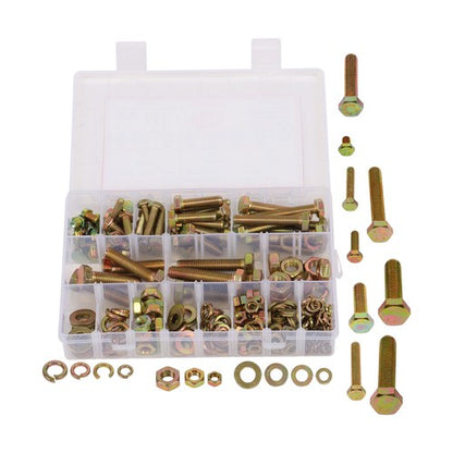 Solid Spare 236PCS M6 M8 M10 Heavy Duty Bolts and Nuts Assortment Kit Grade 8.8 Alloy Steel