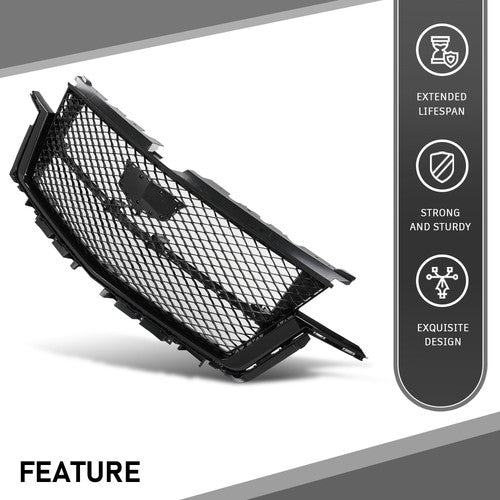 Solid Spare Fit For 2021 2022 2023 Cadillac Escalade Front Grille Assembly Black 84830289