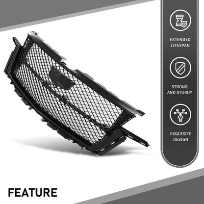 Solid Spare Fit For 2021 2022 2023 Cadillac Escalade Front Grille Assembly Black 84830289