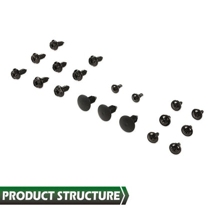 Solid Spare Fit For 81-87 Buick Regal Front+Rear Bumper Filler Hardware Screw Install Kit
