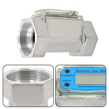 Solid Spare 2-Pack 2" Digital Turbine Flow Meter for Diesel Kerosene Gasoline 15.8-132 GPM
