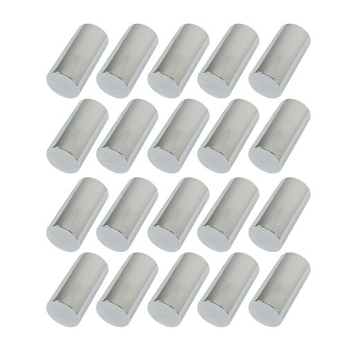 Solid Spare 33mm Chrome Plastic Cylinder Lug Nut Covers Caps Thread on for Semi Truck 20PCS