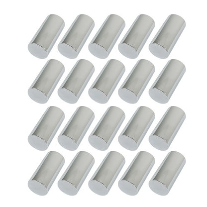 Solid Spare 33mm Chrome Plastic Cylinder Lug Nut Covers Caps Thread on for Semi Truck 20PCS