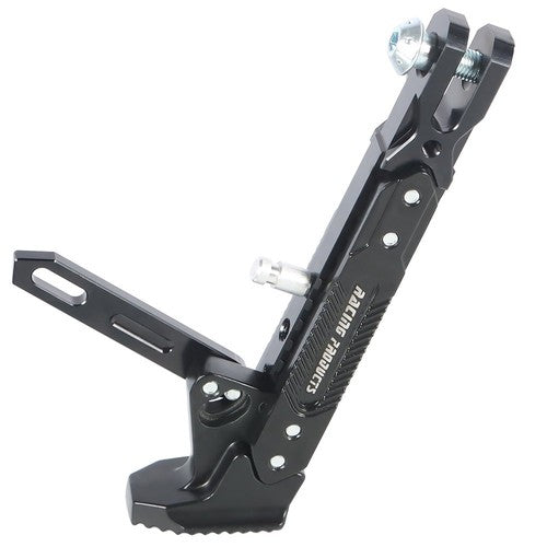 Solid Spare Motorcycle CNC Aluminum Alloy Adjustable Kickstand Foot Side Stand Black