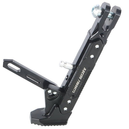 Solid Spare Motorcycle CNC Aluminum Alloy Adjustable Kickstand Foot Side Stand Black