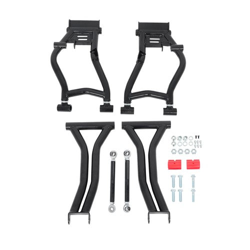 Solid Spare Rear High Clearance A-Arms for Polaris RZR 800 S / RZR 800 4 - BLACK